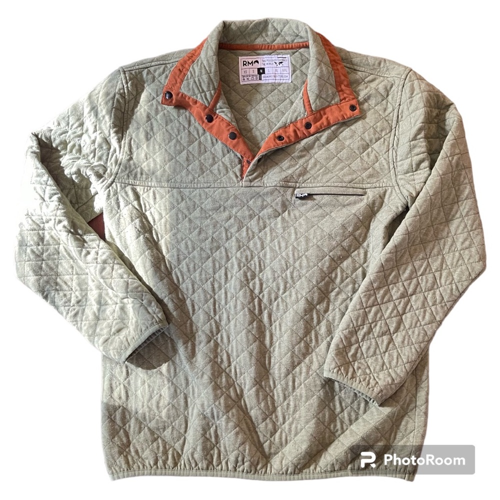 Rock Monkey Outfitters Men’s size M pullover 1/4 button